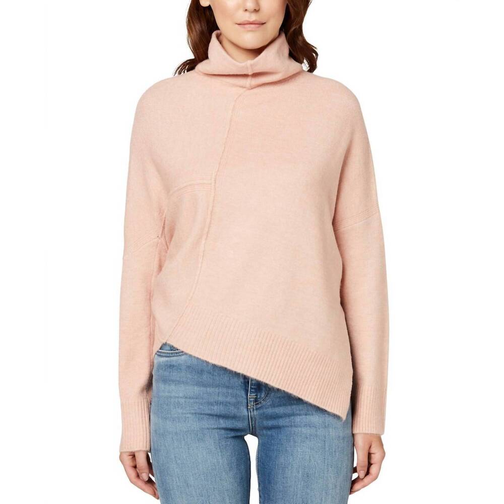 NEW BUFFALO DAVID BITTON elin asymmetrical sweater in adobe rose